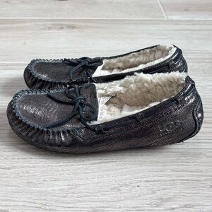 UGG Black Metallic Slippers